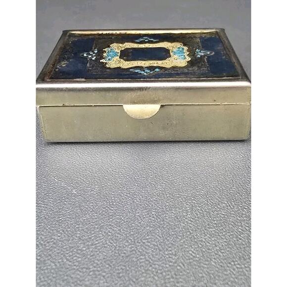 Decorative Vintage Style Pill Box Metal Trinket Box - Picture 2 of 6